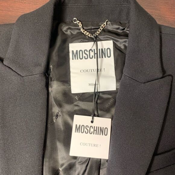 Authentic Moschino Long wool coat size 10, NWT - Picture 11 of 12